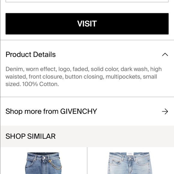 NEW Givenchy Cropped Distressed Jeans, Size 30 - Picture 2 of 9